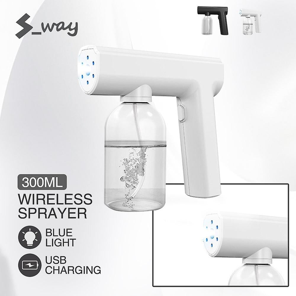 Spray Disinfection Gun Blue Light Handheld Nano Mist Sprayer Electric Vapor Spray Fogger Image 3