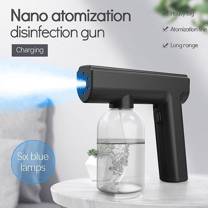 Spray Disinfection Gun Blue Light Handheld Nano Mist Sprayer Electric Vapor Spray Fogger Image 6