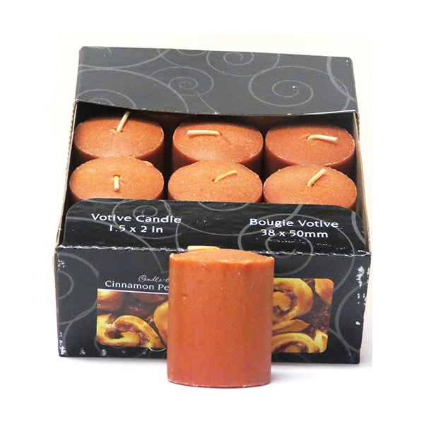 Candle-Lite Votive Candle Cinnamon Pecan Swirl 1 Hand-Dipped Dripless Candle Image 1