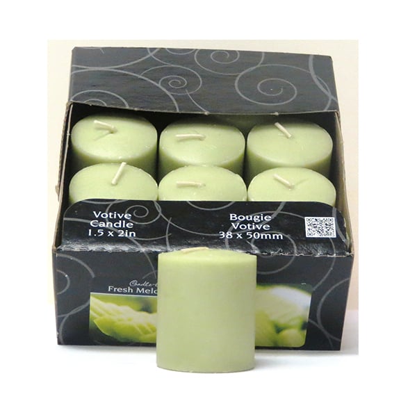 Candle-Lite Votive Candle Fresh Melon Slice Hand-Dipped Clean Burning 10 Hour Image 1