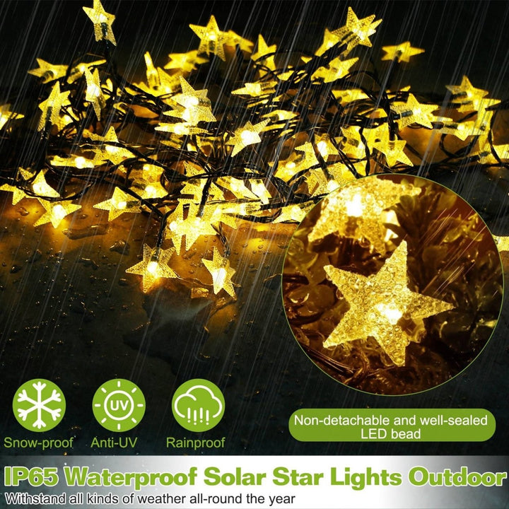 Solar Powered String Lights 100LED 39.3FT Star Fairy Lights Waterproof Garden Image 3