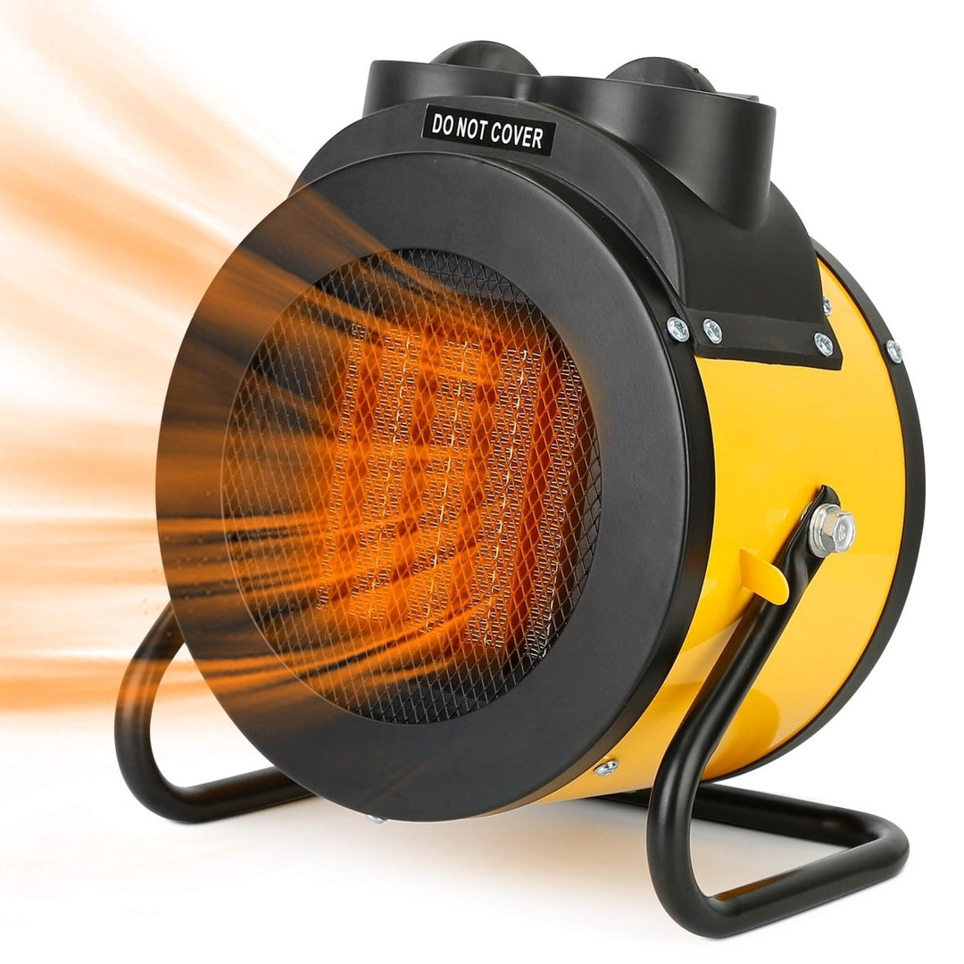 1500W Portable Electric Space Heater Adjustable Temp PTC Ceramic Quiet Yellow Image 1