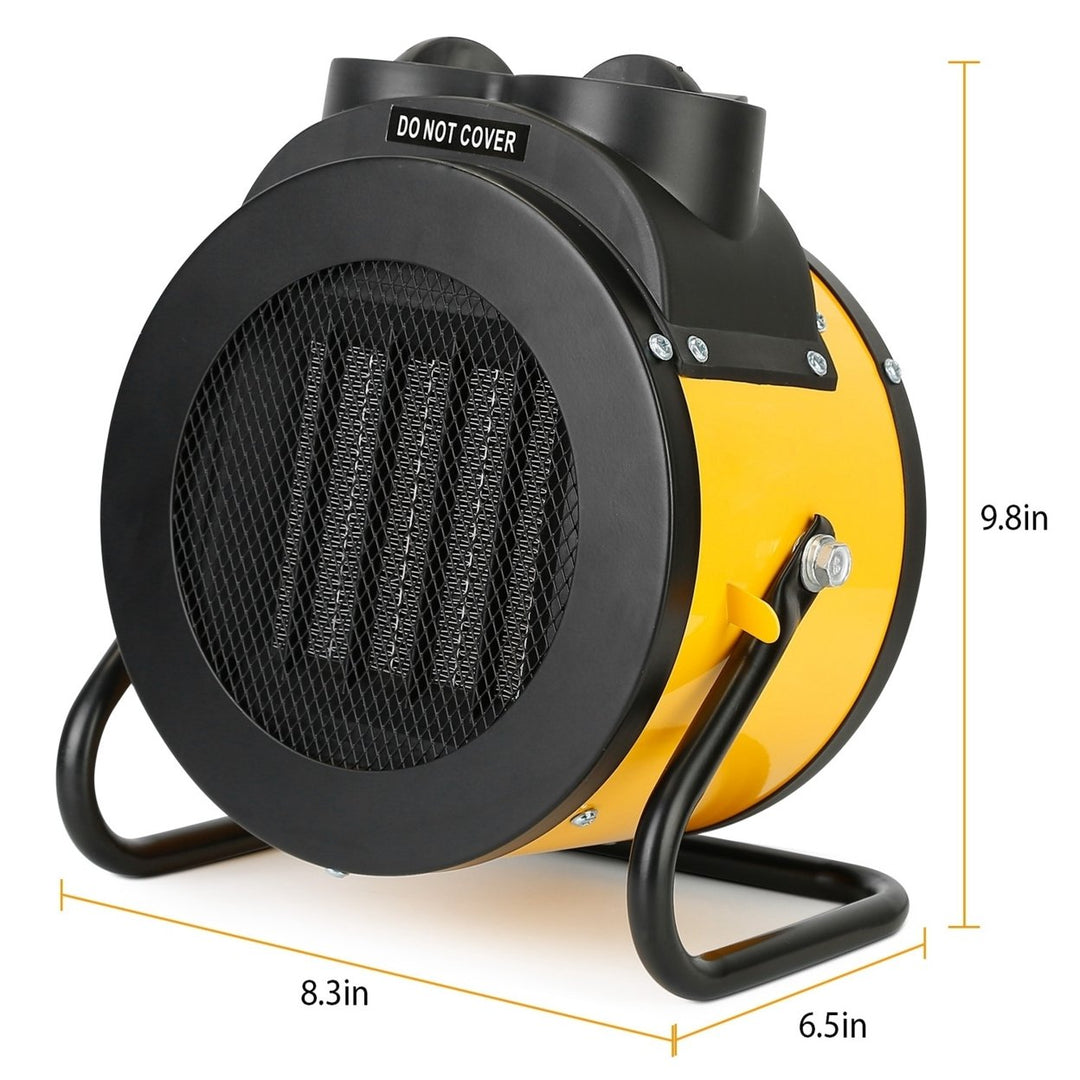 1500W Portable Electric Space Heater Adjustable Temp PTC Ceramic Quiet Yellow Image 8