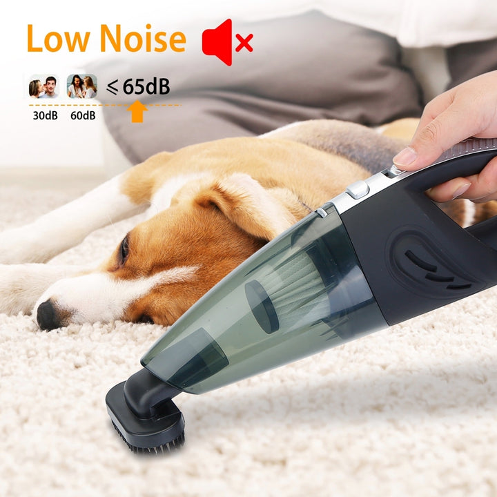 Cordless Handheld Car Vacuum Cleaner 4800PA Rechargeable Portable Black 2000mAh Image 2