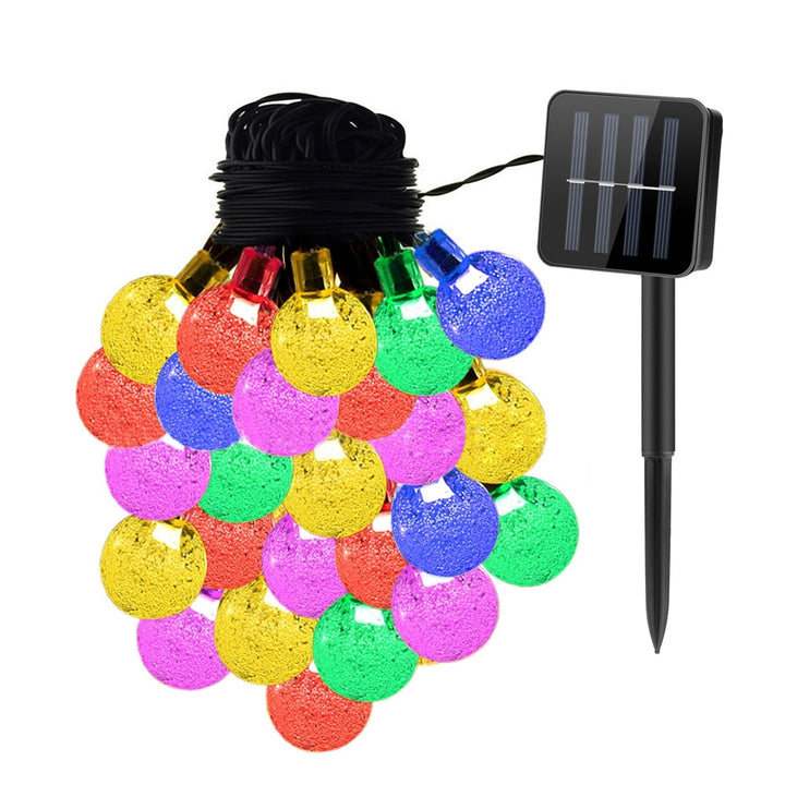 Globe String Solar Lights 30 Ball LED Fairy Lights Waterproof 8 Modes 20ft Image 11