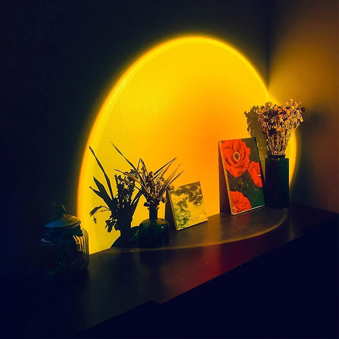 Led Sunset Projector Lamp 90 Degree Rotation Rainbow Sun Night Light Image 11