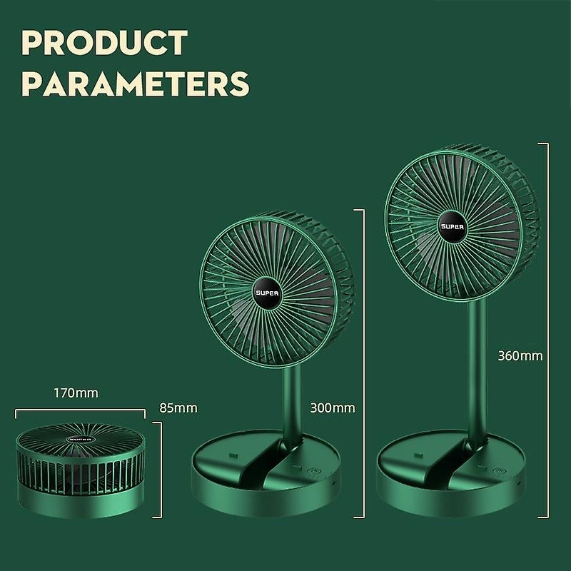 Portable Usb Charging Folding Fan Retractable Mini Desktop Desk Fan Image 2