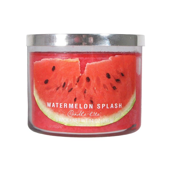 Candle-Lite 3 Wick Jar Candle Watermelon Splash 14 Oz Fragrance Image 1