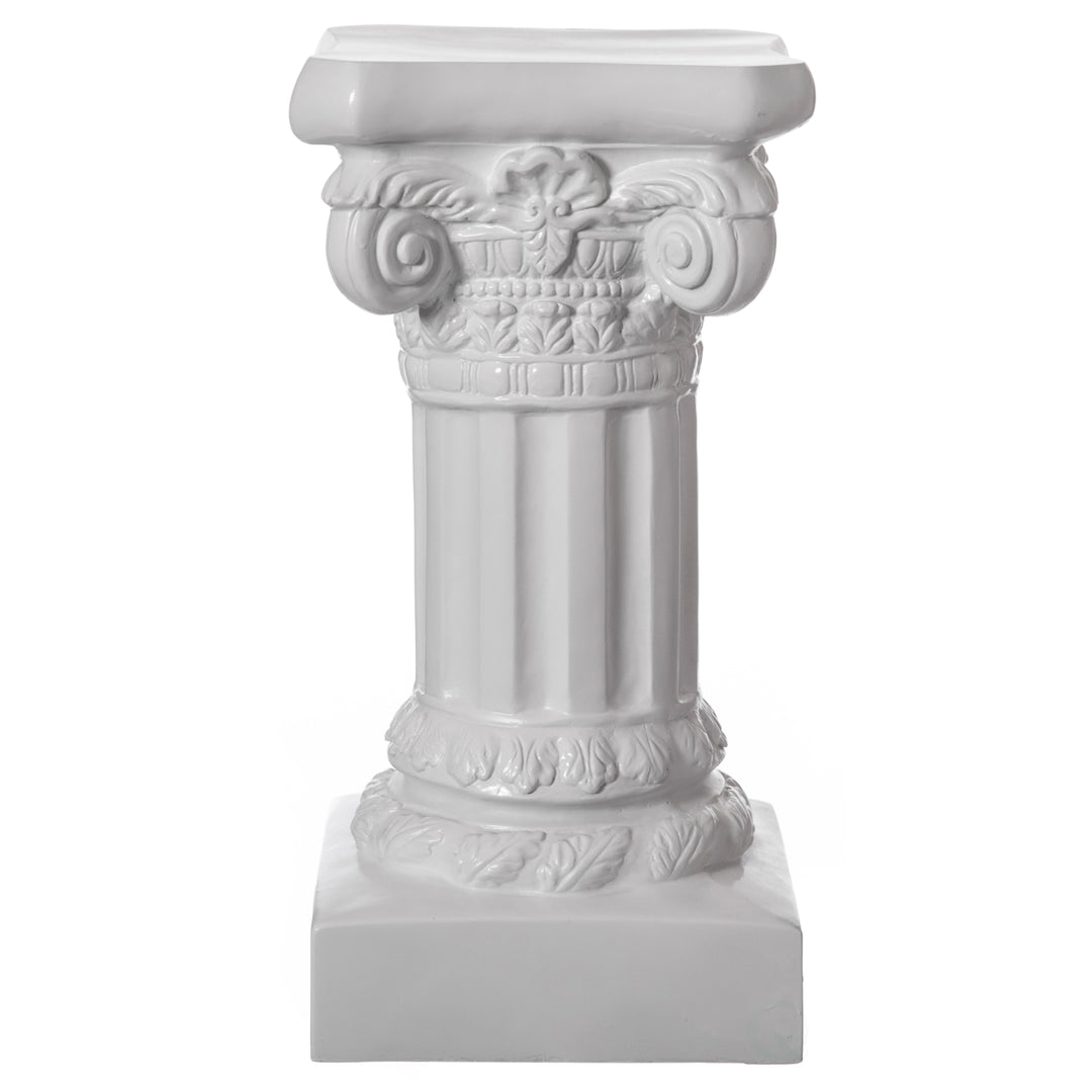 Roman Ionic Pedestal Stand White Fiberglass Column 27 32 41 49 Inch Decor Image 1