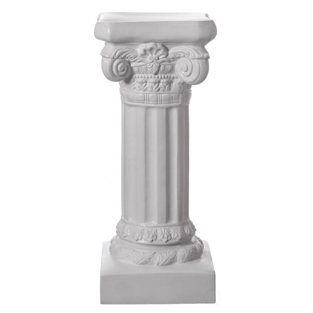 Fiberglass White Plinth Roman Style Column Ionic Piller Pedestal Vase Stand for Wedding or Party, Living Room, or Dining Image 1