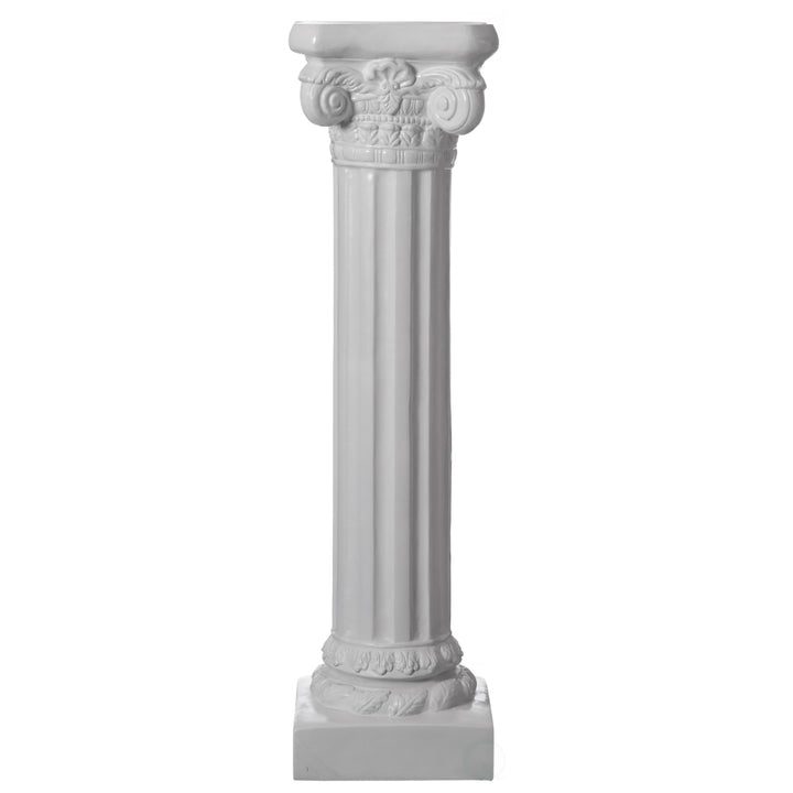 Fiberglass White Plinth Roman Style Column Ionic Piller Pedestal Vase Stand for Wedding or Party, Living Room, or Dining Image 5