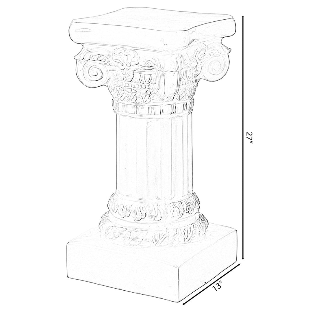 Roman Ionic Pedestal Stand White Fiberglass Column 27 32 41 49 Inch Decor Image 8