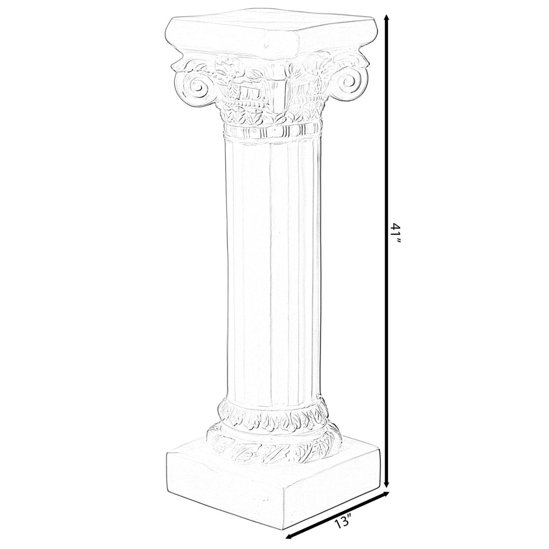 Roman Ionic Pedestal Stand White Fiberglass Column 27 32 41 49 Inch Decor Image 10