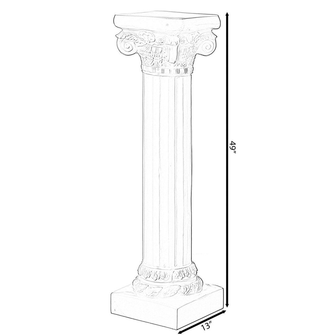 Fiberglass White Plinth Roman Style Column Ionic Piller Pedestal Vase Stand for Wedding or Party, Living Room, or Dining Image 11