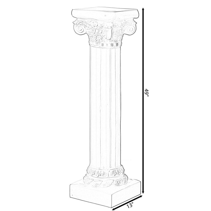 Roman Ionic Pedestal Stand White Fiberglass Column 27 32 41 49 Inch Decor Image 11