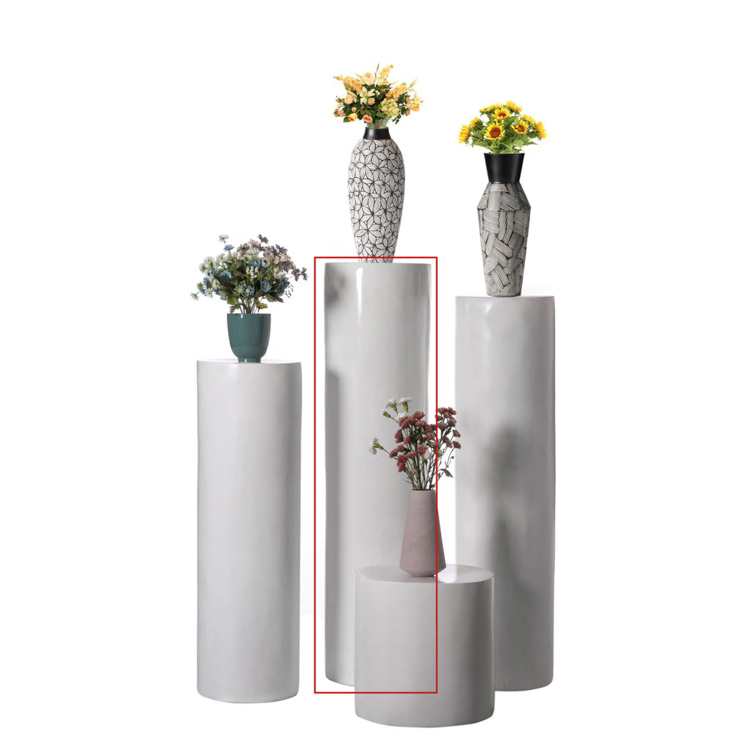 Fiberglass Pillar Column Flower Stand -Photography Props - Stylish Cylinder Shape Versatile Pedestal for Wedding, Living Image 11