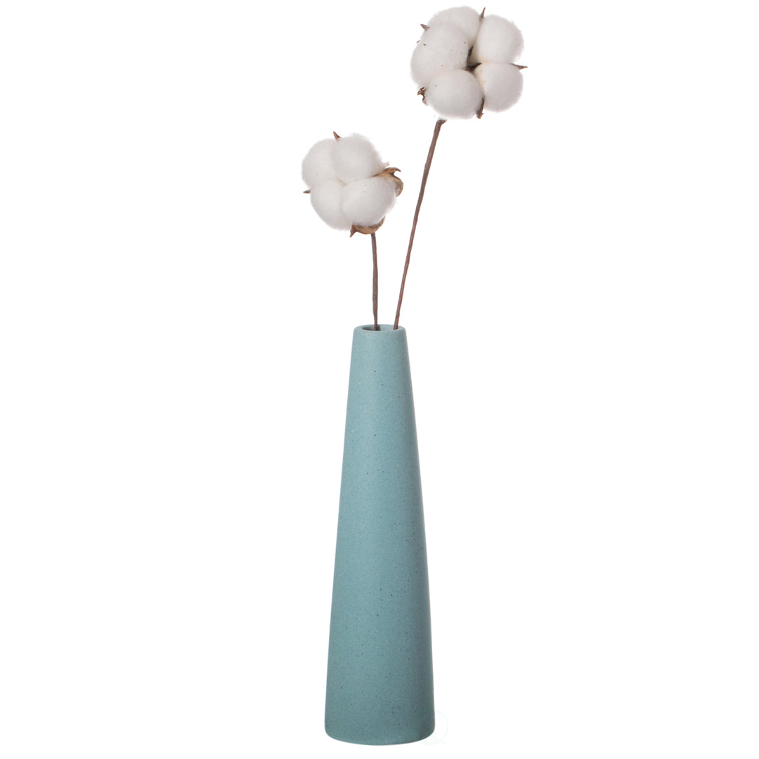 Contemporary Ceramic Cone Shape Table Vase 8 Inch Pastel Flower Holder Image 5