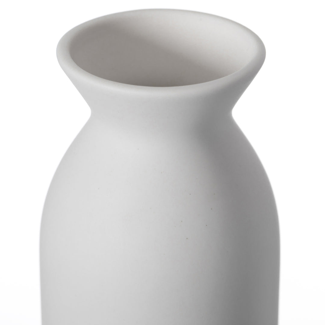 Contemporary White Cylinder Shaped Ceramic Table Flower Vase Holder Image 11