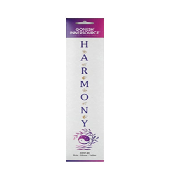 Gonesh Inner Source Incense- Harmony (20 Sticks in 1 Pack) Image 1