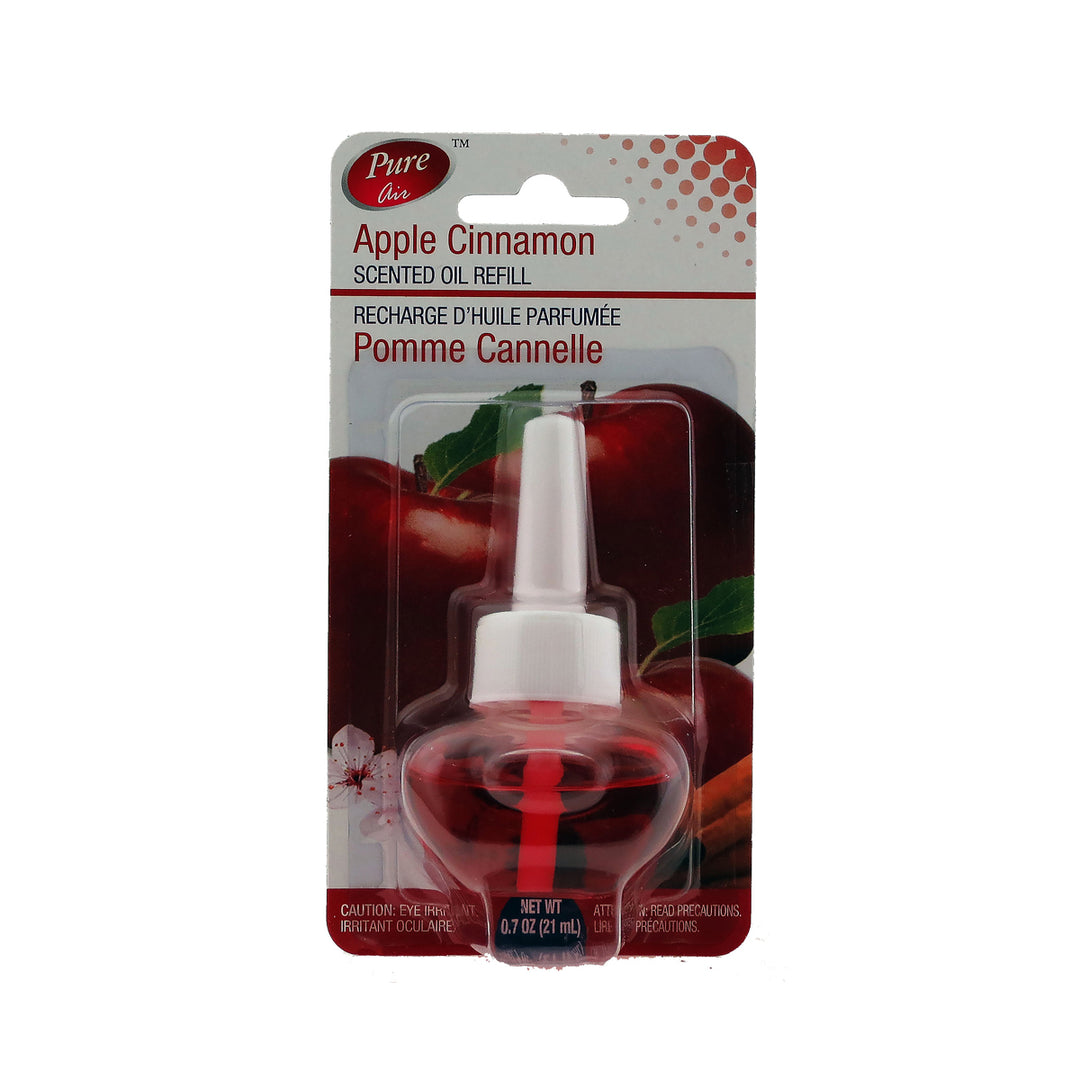 PURE AIR PLUG IN AIR FRESHENER REFILL APPLE CINNAMON 21ml Image 1