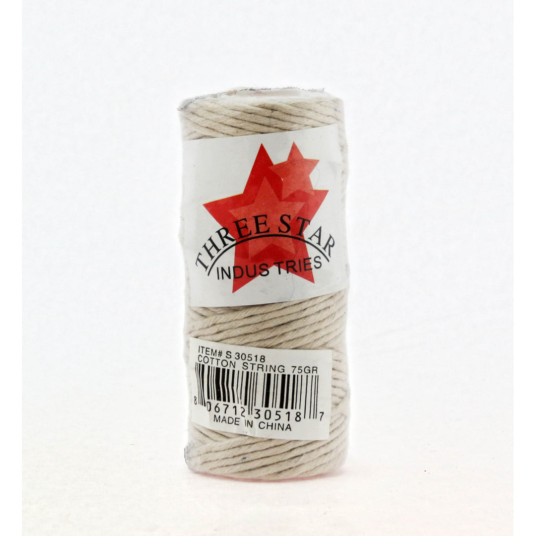 White Cotton String by Three Star, 75gr Image 3