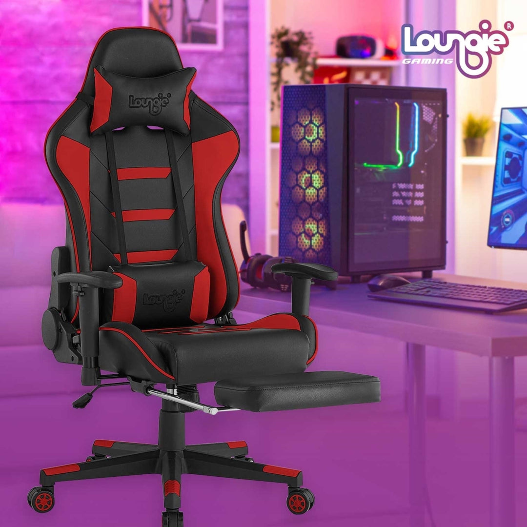 Benito Game Chair-Swivel, Adjustable Back Angle, Seat Height and Armrest-360 Degree Rotation-Neck Support, Lumbar Image 2