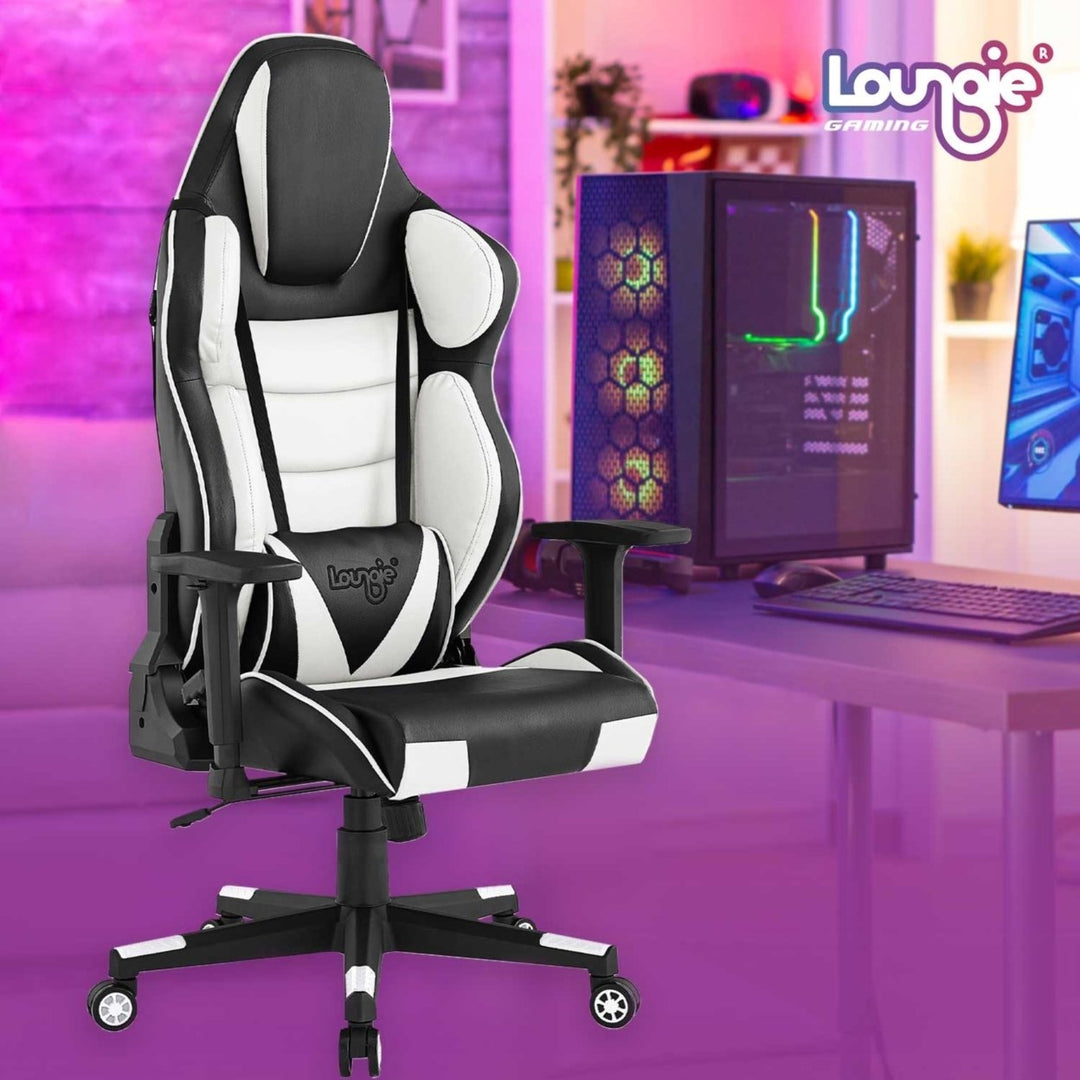 Kiya Game Chair-Swivel, Adjustable Back Angle, Seat Height and Armrest-Big Headrest, 360 Degree Rotation-Lumbar Support Image 3