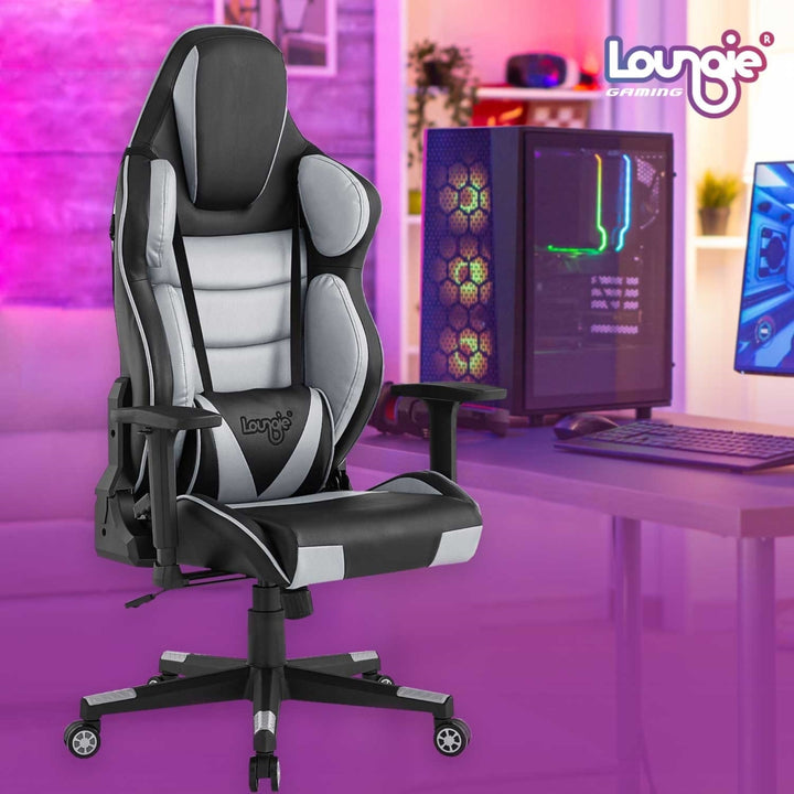 Kiya Game Chair-Swivel, Adjustable Back Angle, Seat Height and Armrest-Big Headrest, 360 Degree Rotation-Lumbar Support Image 5