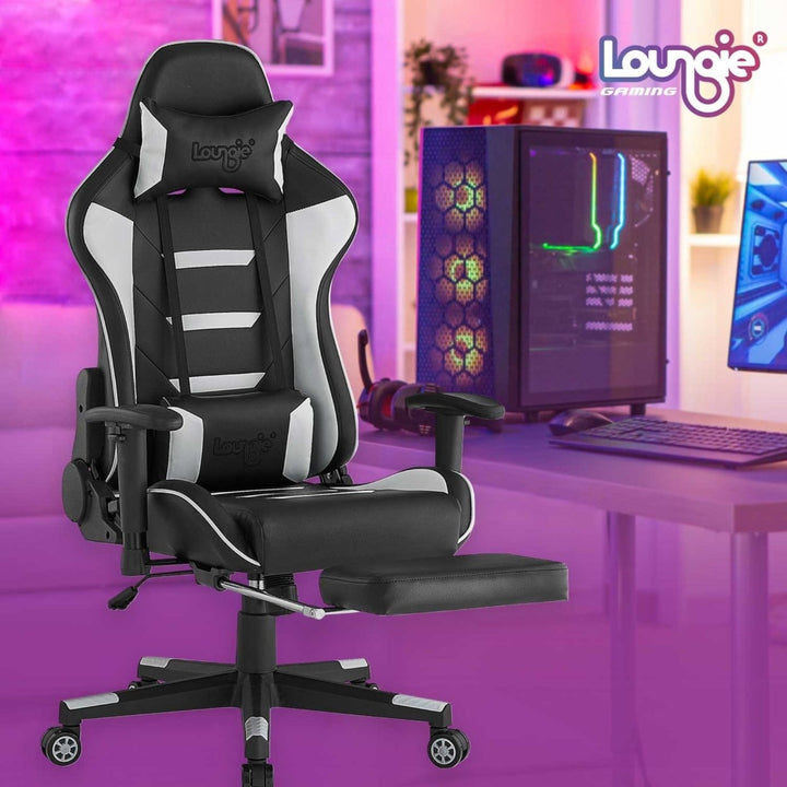 Benito Game Chair-Swivel, Adjustable Back Angle, Seat Height and Armrest-360 Degree Rotation-Neck Support, Lumbar Image 5