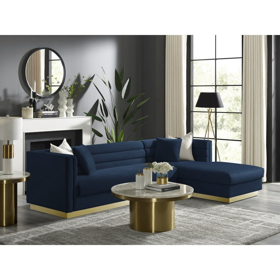 Aja Sofa-Upholstered-Modern-Metal Base, Square Arms-Horizontal Channel Tufting Image 4