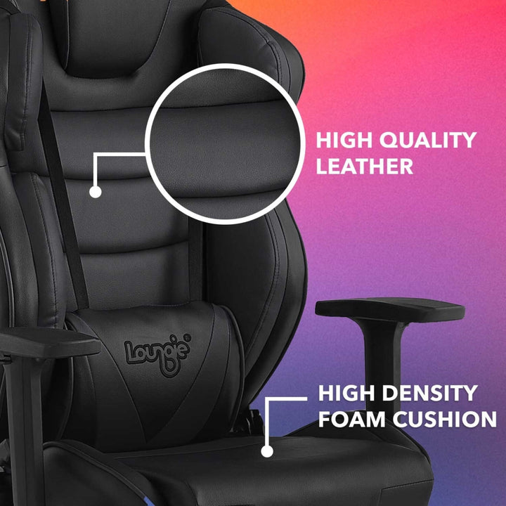 Kiya Game Chair-Swivel, Adjustable Back Angle, Seat Height and Armrest-Big Headrest, 360 Degree Rotation-Lumbar Support Image 9