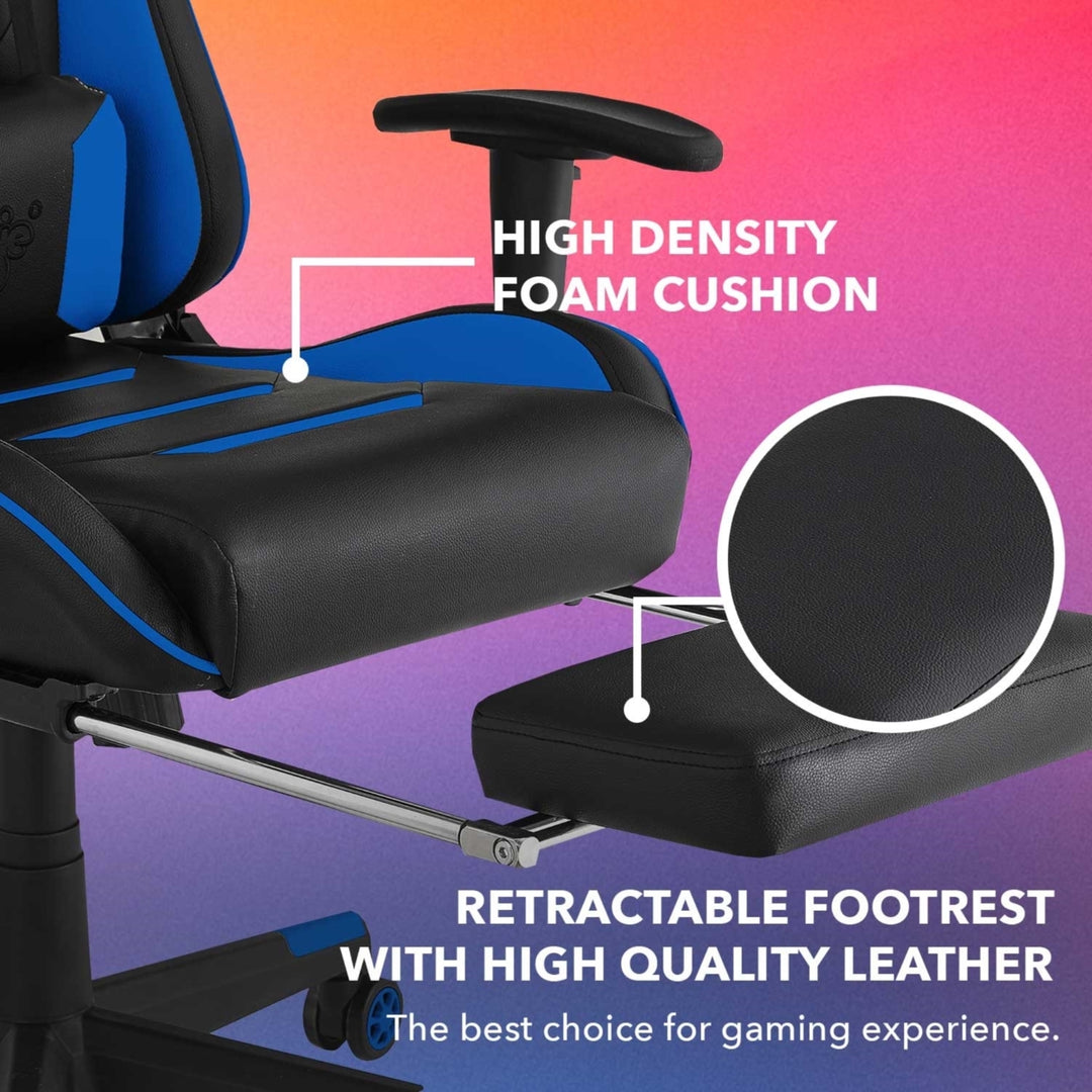 Benito Game Chair-Swivel, Adjustable Back Angle, Seat Height and Armrest-360 Degree Rotation-Neck Support, Lumbar Image 8