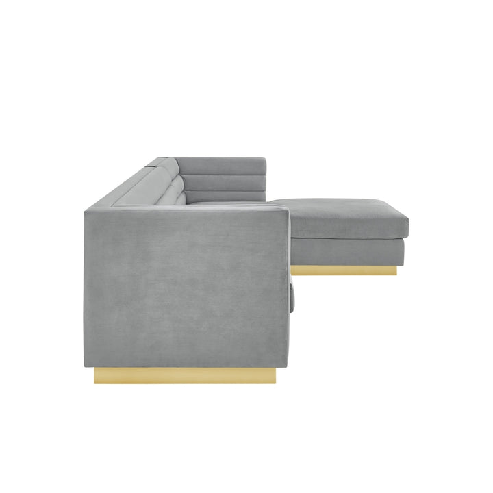 Aja Sofa-Upholstered-Modern-Metal Base, Square Arms-Horizontal Channel Tufting Image 7