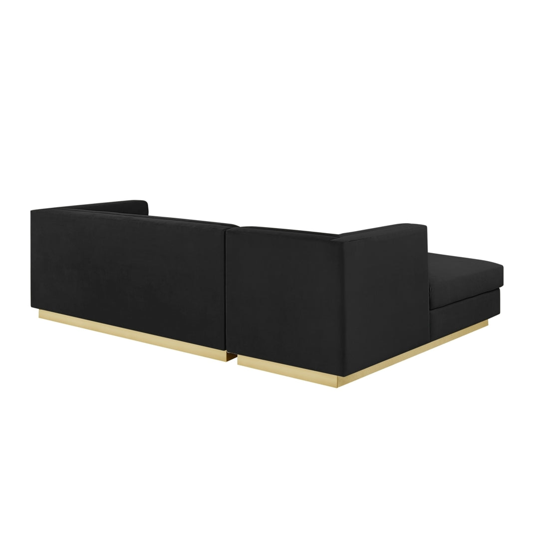 Aja Sofa-Upholstered-Sectional-Metal Base, Square Arms-Horizontal Channel Tufting Image 8