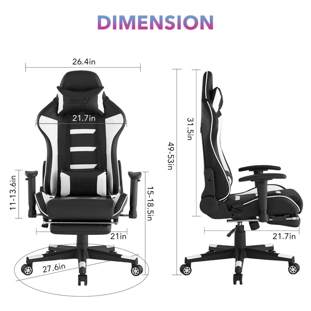 Benito Game Chair-Swivel, Adjustable Back Angle, Seat Height and Armrest-360 Degree Rotation-Neck Support, Lumbar Image 10