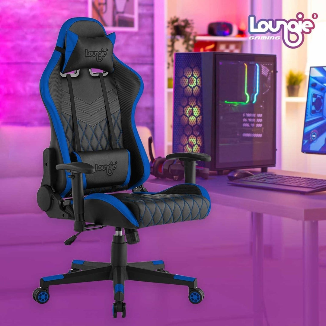 Maryn Game Chair-Swivel, Adjustable Back Angle, Seat Height and Armrest-Neck Support, 360 Degree Rotation-Lumbar Support Image 3