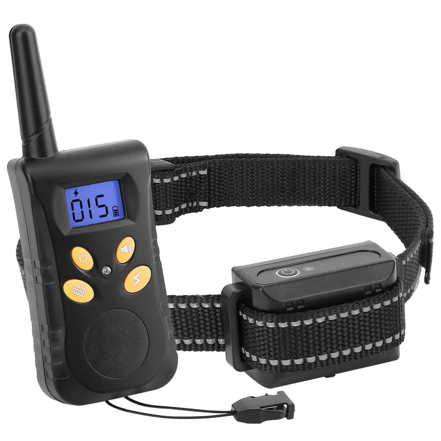 Dog Training Collar Waterproof Rechargeable 3 Modes Remote 1640FT Range Black Image 1