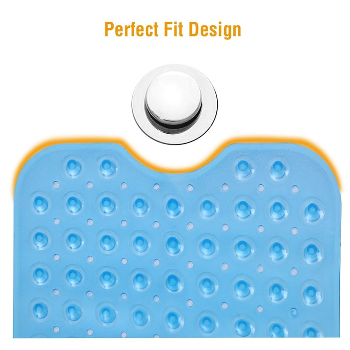 Non-Slip Bath Tub Mat PVC Washable Suction Cups 39x15 inches Available Colors Image 4