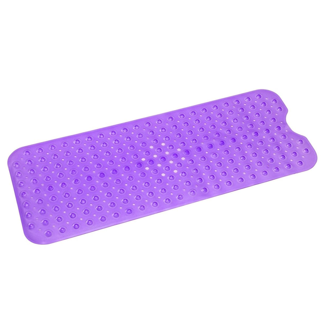 Non-Slip Bath Tub Mat PVC Washable Suction Cups 39x15 inches Available Colors Image 9