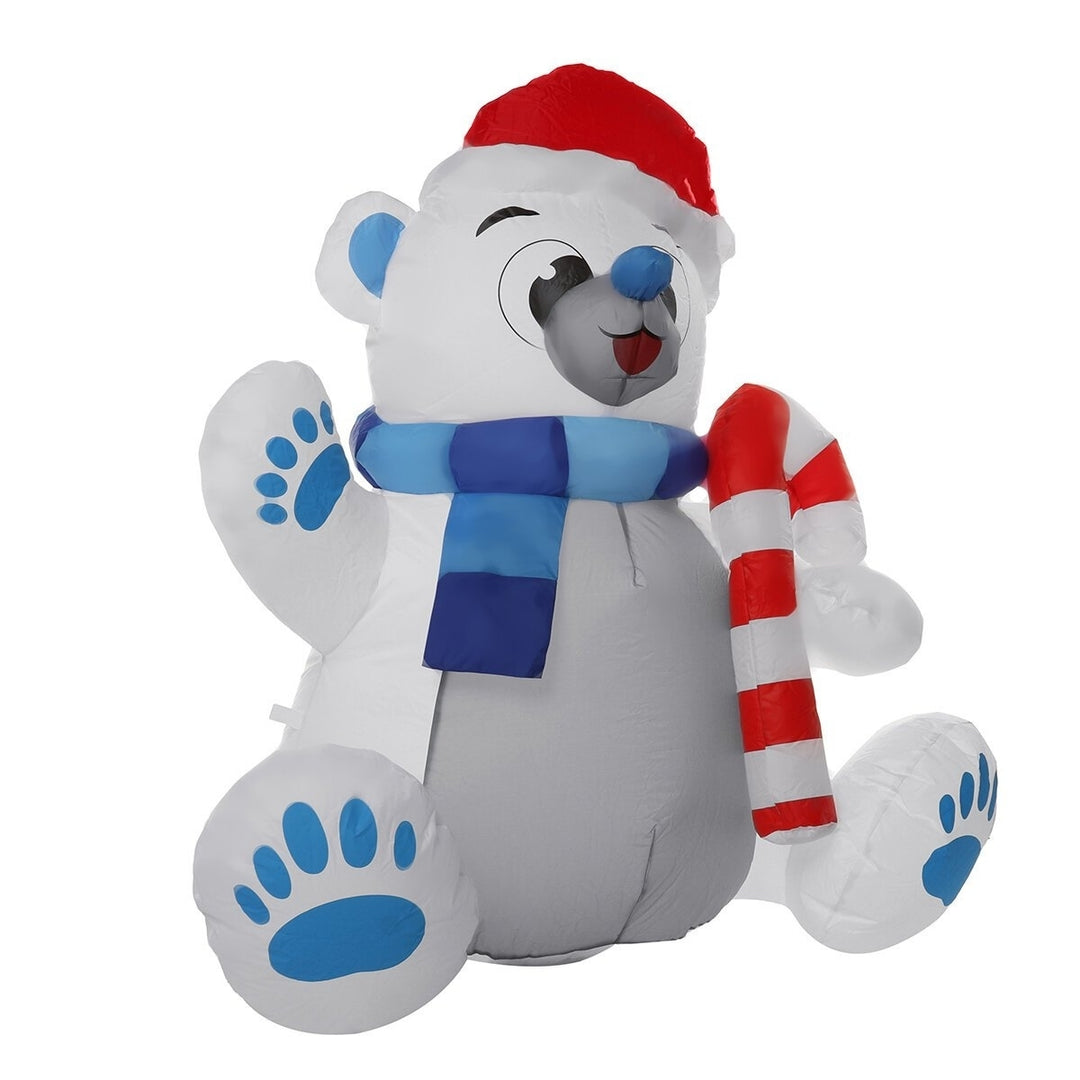 1.2M LED Christmas Waterproof Polyester Built-In Blower UV-resistant Inflatable Bear Toy for Decoration Party Gift DTTT Image 2