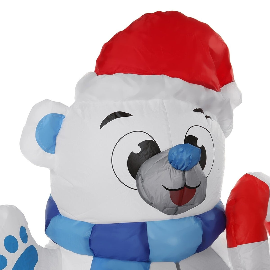 1.2M LED Christmas Waterproof Polyester Built-In Blower UV-resistant Inflatable Bear Toy for Decoration Party Gift DTTT Image 3