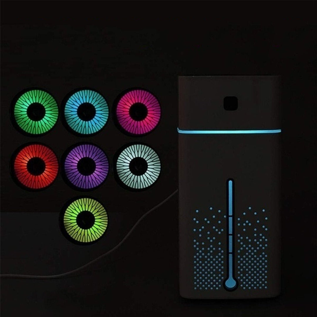 1000ml Ultrasonic Air Humidifier Purifier USB 7 Color LED Lights Quiet Mist Diffuser Image 5