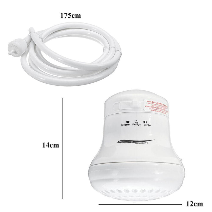 110,220V Instant Electric Water Heater Instant Hot Shower Head 5400W 3 Temperature Control Image 2