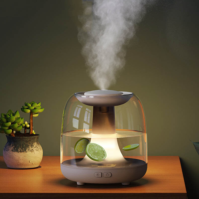 1200ml Portable Air Humidifier Aroma Oil Diffuser USB Cool Mist Maker with LED Light 2000mAh Battery Low Noise for Home Image 1