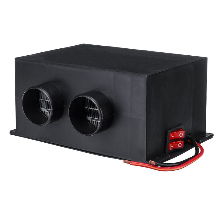 12V,24V 650W 2-Hole Car Electric Heater Warm Air Heater Dual Switch Constant Temperature Image 7