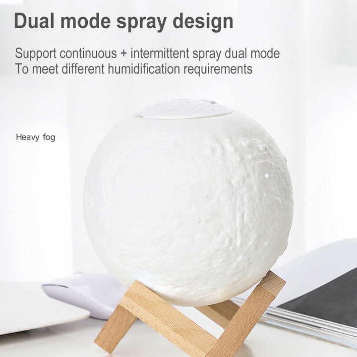 1500ml Air Humidifier 3D Moon Lamp Aroma Essential Oil Diffuser 1200mAh Battery Air Purifier Mist Maker for Office Home Image 5