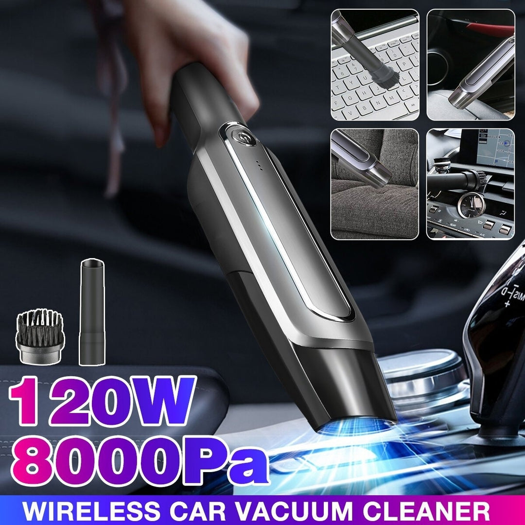 120W Wireless Car Vacuum Cleaner Portable Wet Dry Use Handheld Duster 8000Pa 4000mAh Battery Life Image 5