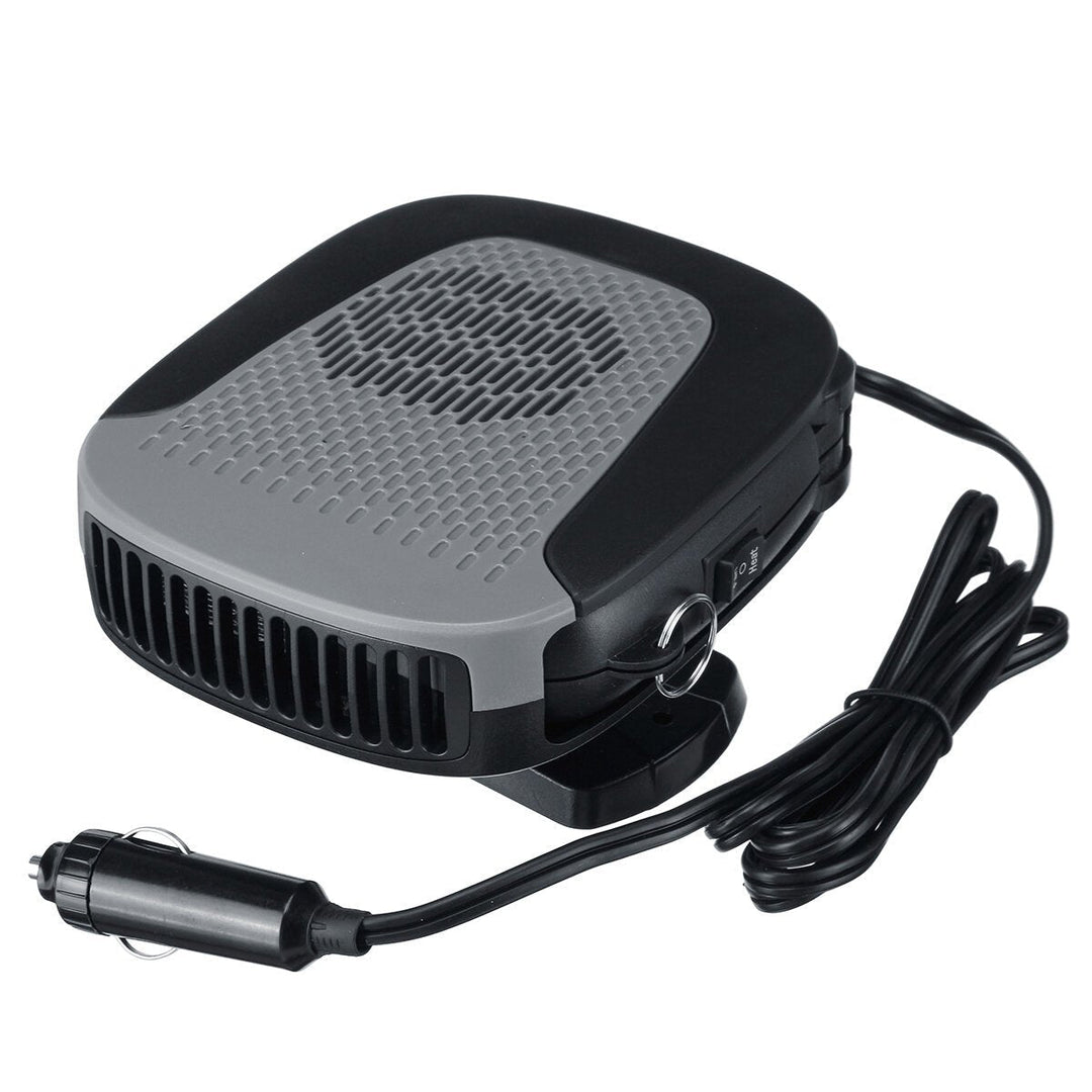 12V Portable Car Electric Heater Heating Fan Defogger Defroster Demister 360Universal Rotating Base Image 1