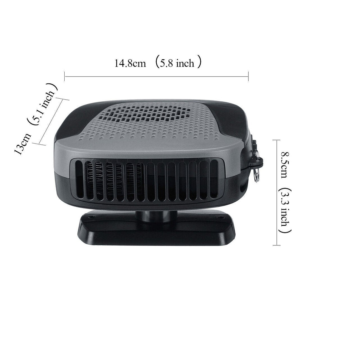 12V Portable Car Electric Heater Heating Fan Defogger Defroster Demister 360Universal Rotating Base Image 4