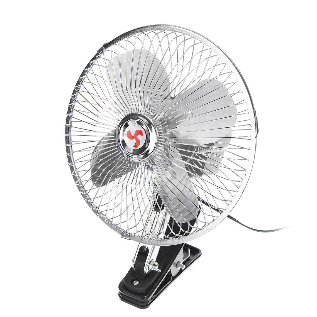 2 In 1 12V Car Clip-on Fan Mini 2 Speed Cooler Low Noise Car Air Conditioner Desk Fan Image 3